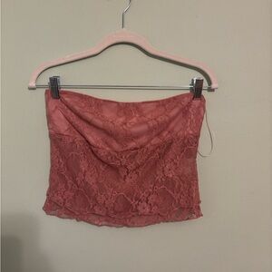 Kimchi Blue Lace Tube Top in Mauve Size L